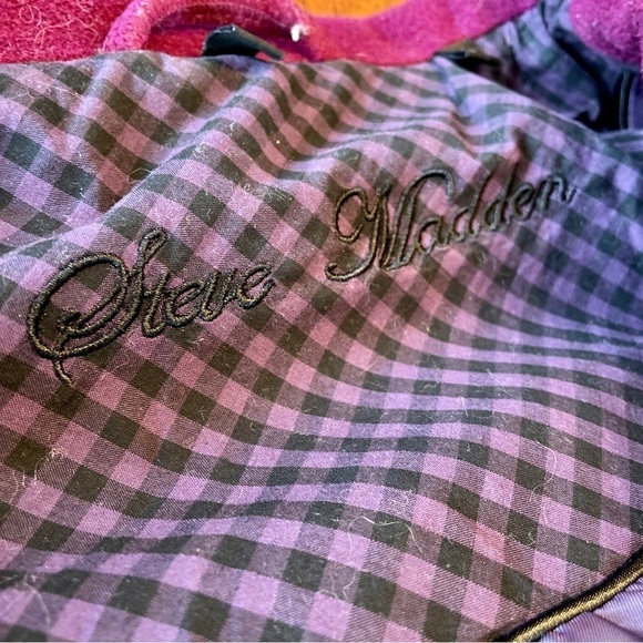 Steve Madden Extra Large XL Fuschia Peacoat Button Jacket Coat Ruffle - Picture 2 of 11